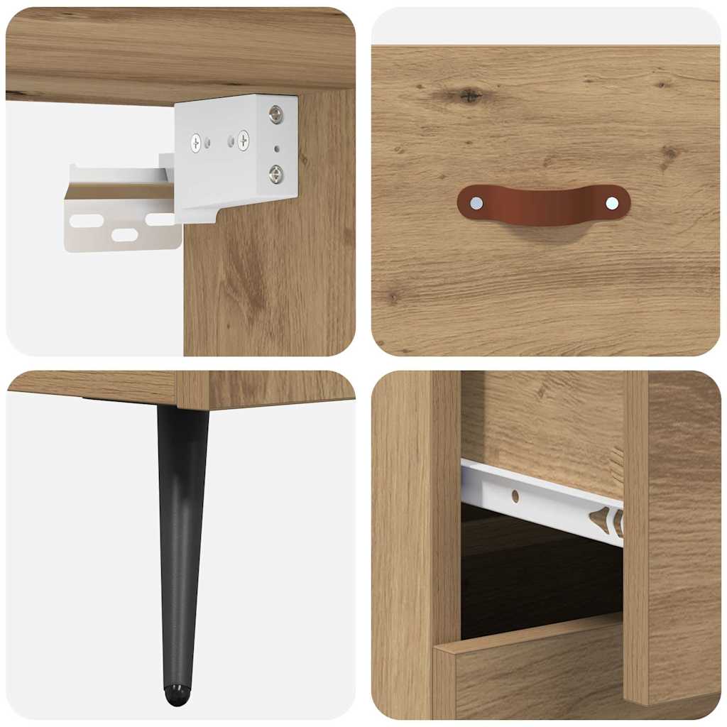 Highboard Artisan Egetræ 69,5 x 34 x 180 cm Konstrueret træ