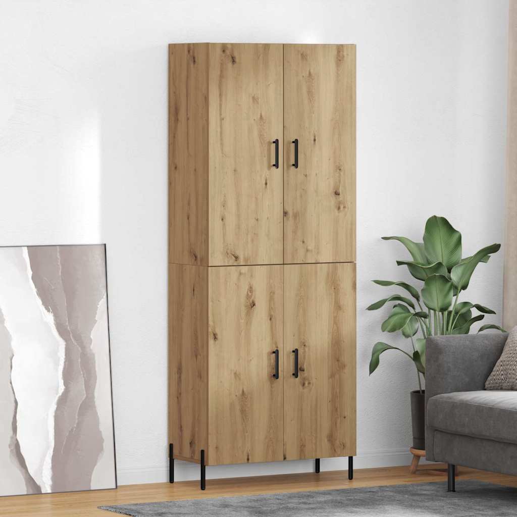 Highboard Artisan Egetræ 69,5 x 34 x 180 cm Konstrueret træ