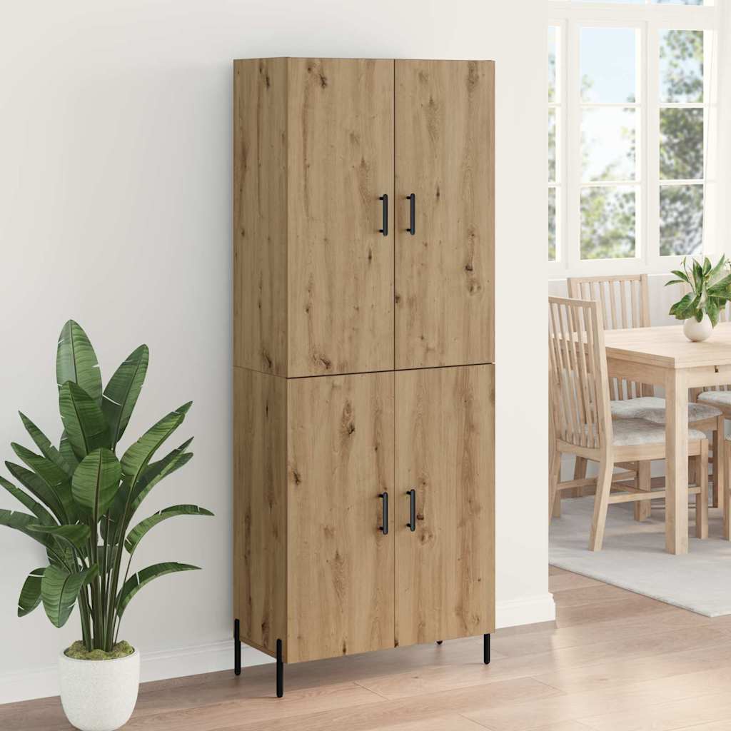 Highboard Artisan Egetræ 69,5 x 34 x 180 cm Konstrueret træ