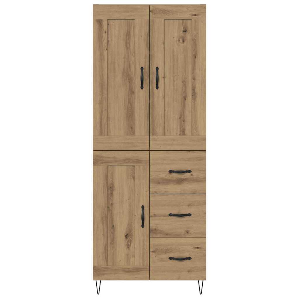 Highboard Artisan Egetræ 69,5 x 34 x 180 cm Konstrueret træ