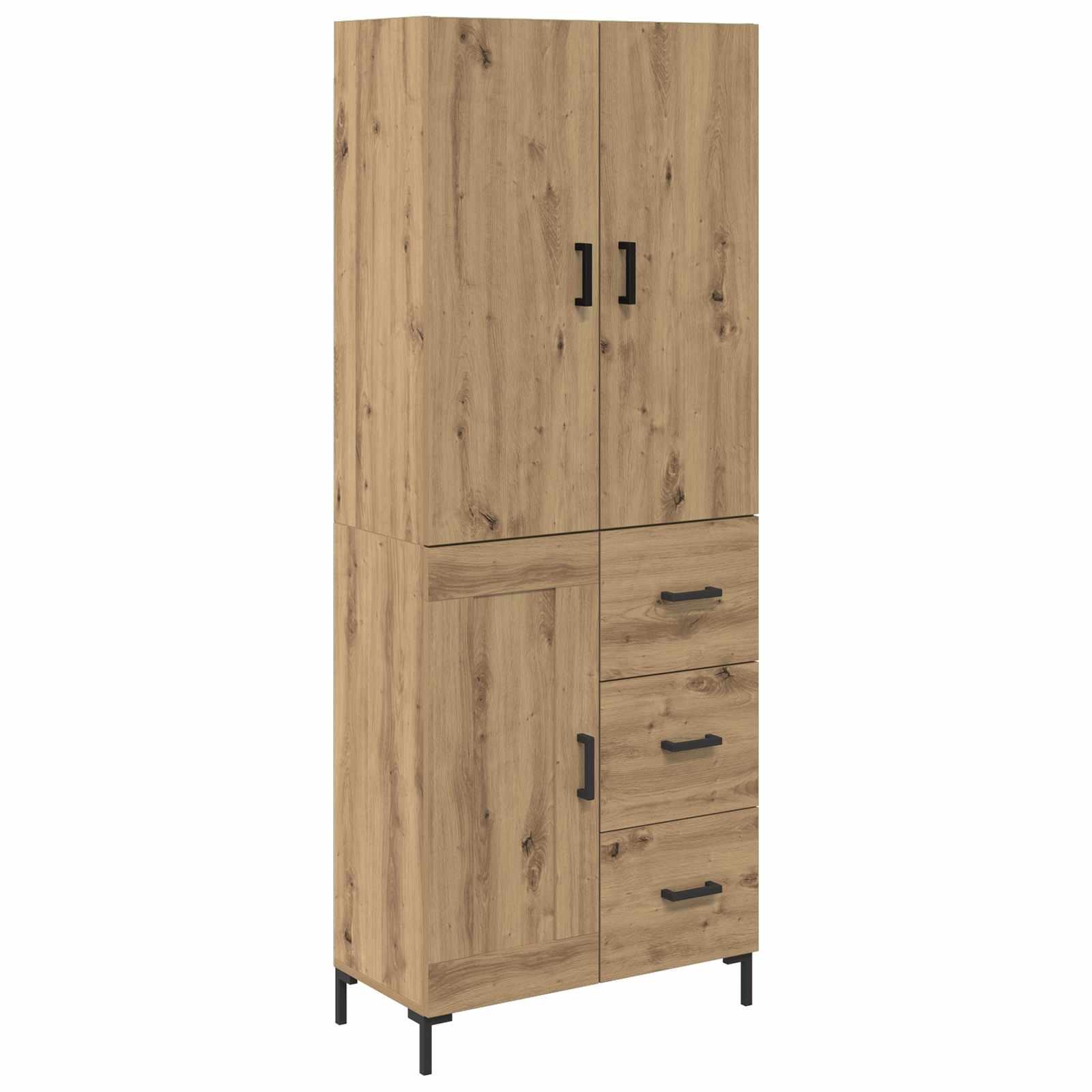 Highboard Artisan Egetræ 69,5 x 34 x 180 cm Konstrueret træ