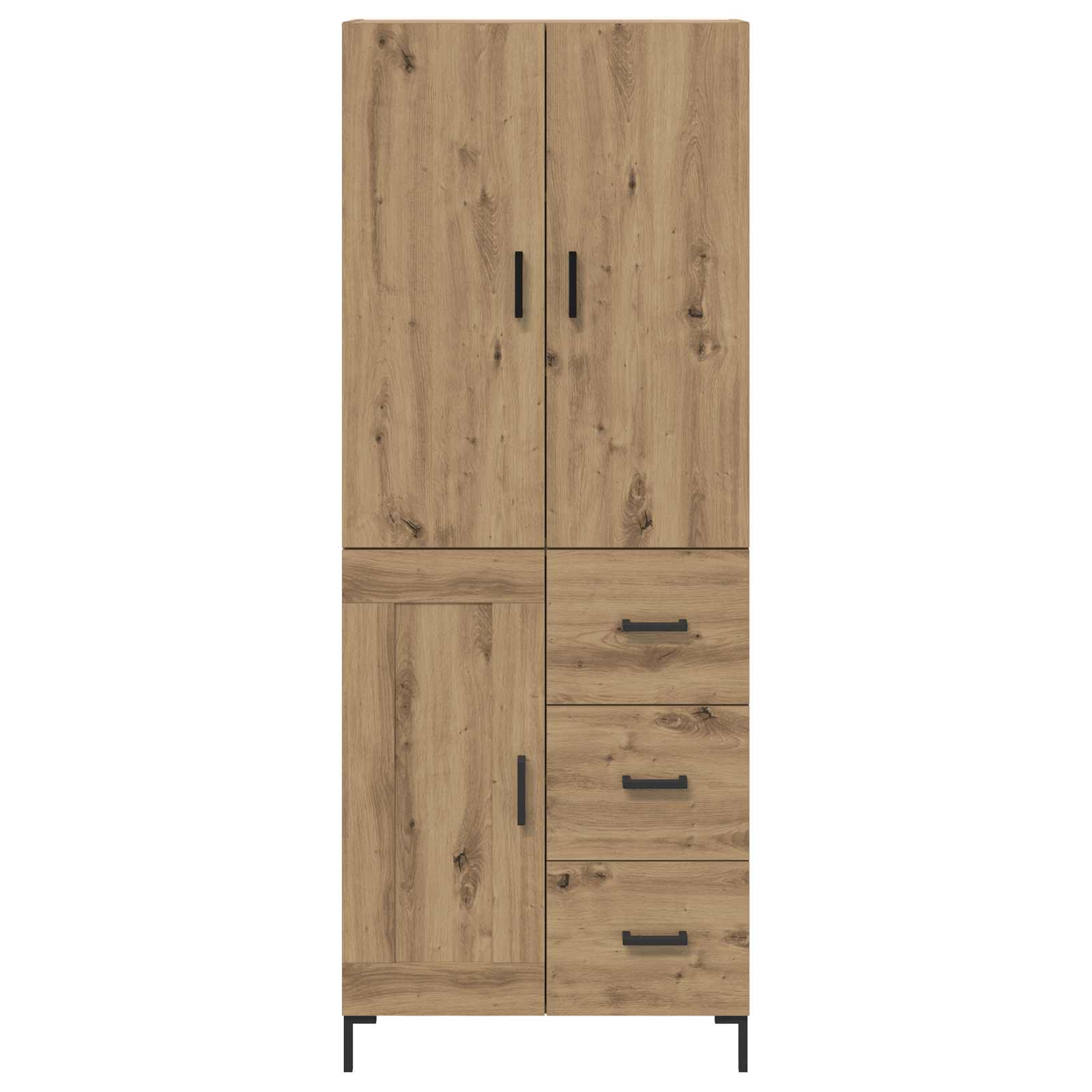 Highboard Artisan Egetræ 69,5 x 34 x 180 cm Konstrueret træ