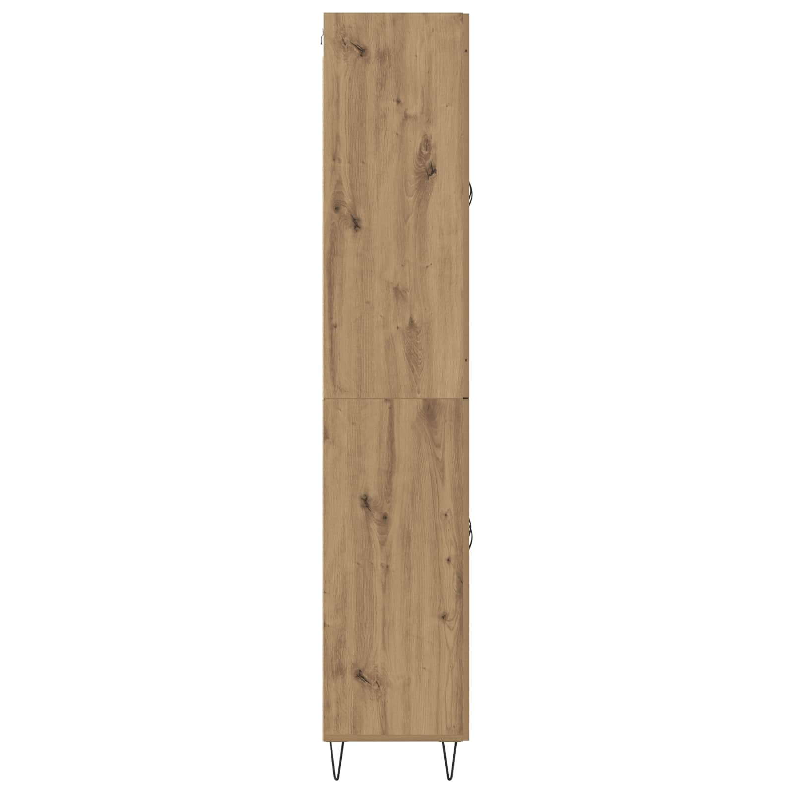 Highboard Artisan Egetræ 69,5 x 34 x 180 cm Konstrueret træ