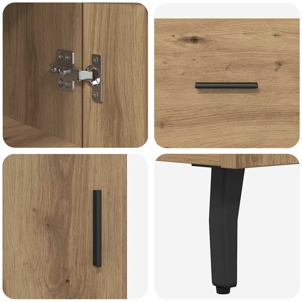 Highboard Artisan Egetræ 34,5 x 34 x 180 cm Konstrueret træ