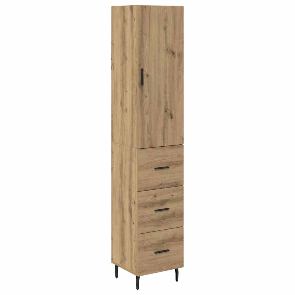 Highboard Artisan Egetræ 34,5 x 34 x 180 cm Konstrueret træ