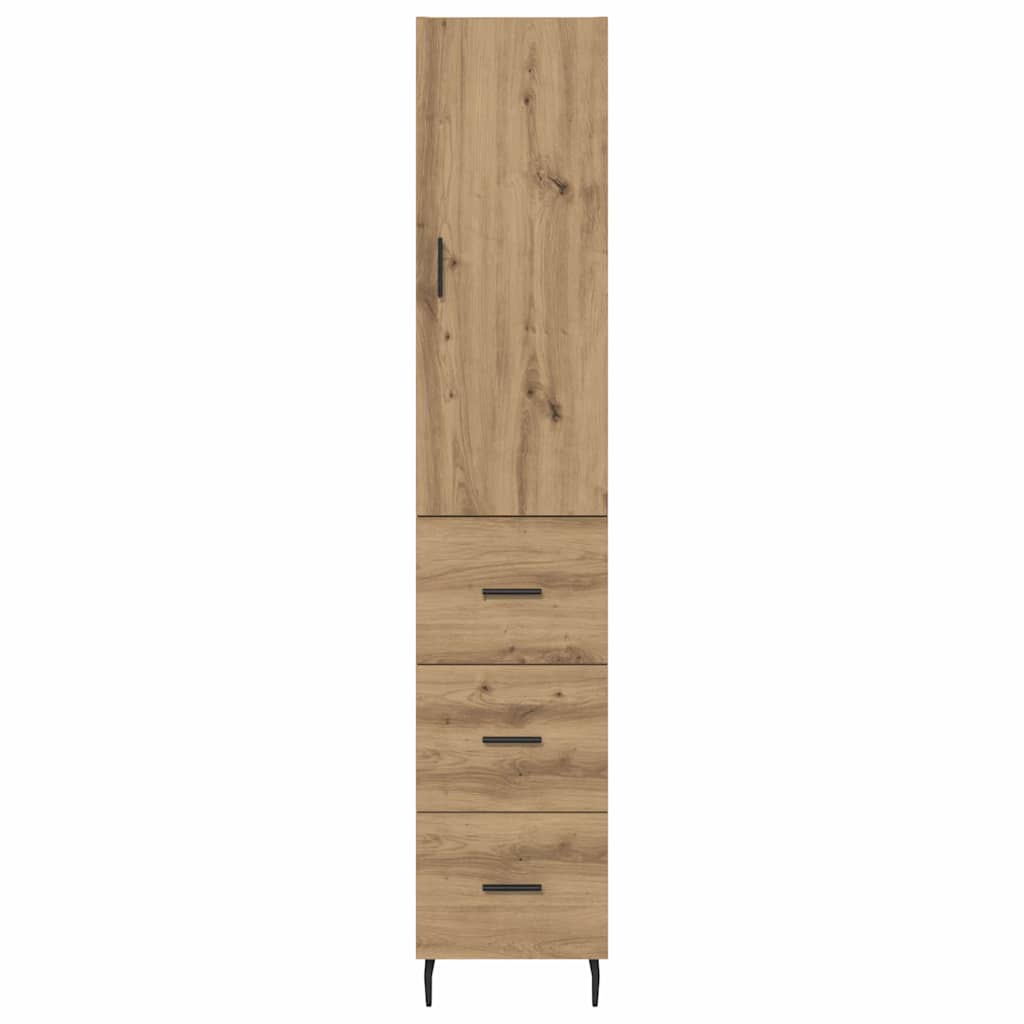 Highboard Artisan Egetræ 34,5 x 34 x 180 cm Konstrueret træ
