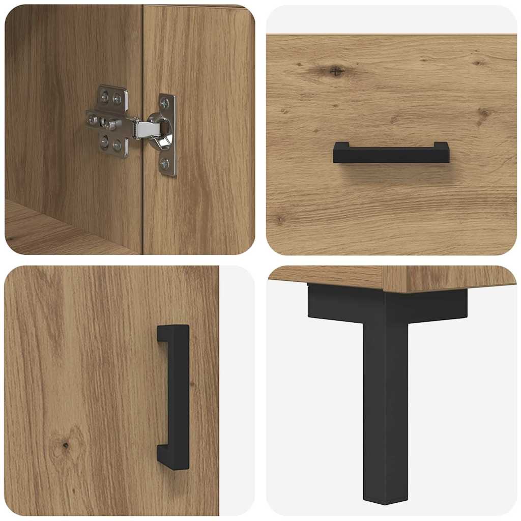 Highboard Artisan Egetræ 34,5 x 34 x 180 cm Konstrueret træ