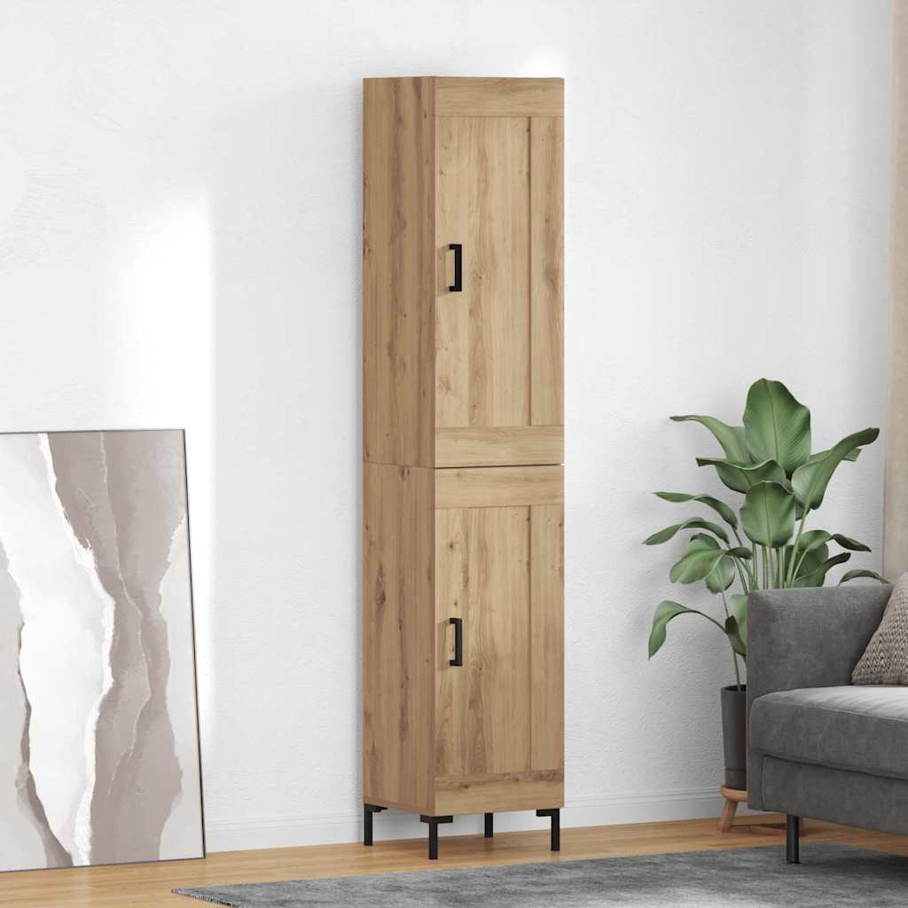 Highboard Artisan Egetræ 34,5 x 34 x 180 cm Konstrueret træ