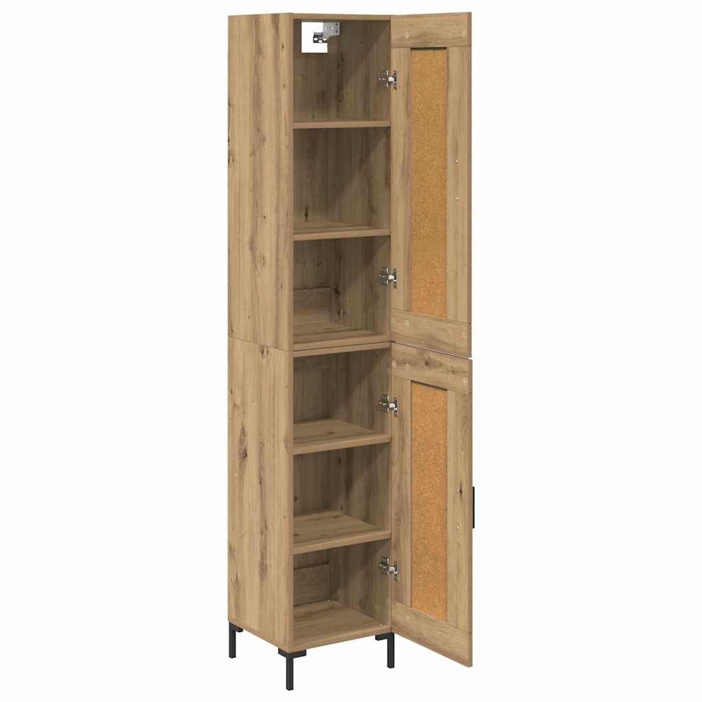 Highboard Artisan Egetræ 34,5 x 34 x 180 cm Konstrueret træ