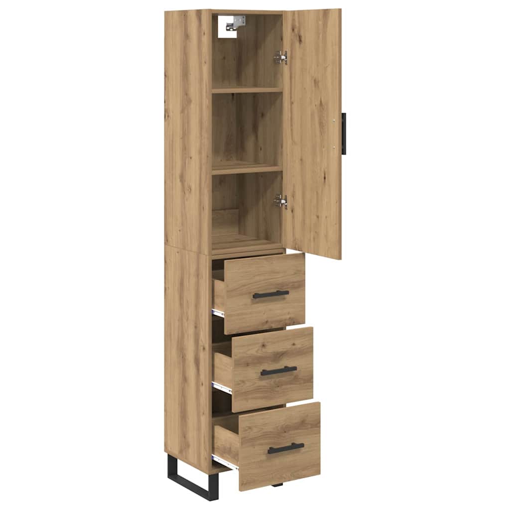 Highboard Artisan Egetræ 34,5 x 34 x 180 cm Konstrueret træ