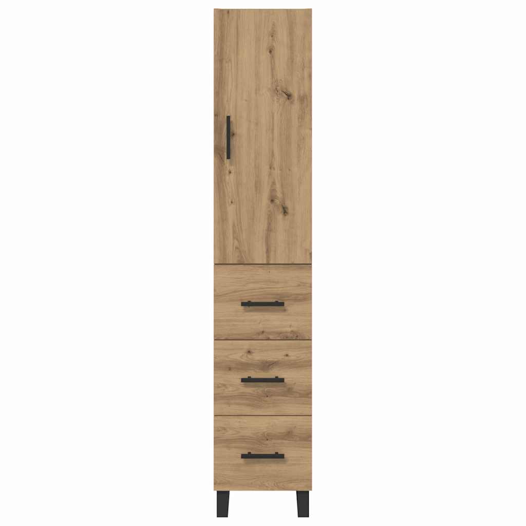 Highboard Artisan Egetræ 34,5 x 34 x 180 cm Konstrueret træ
