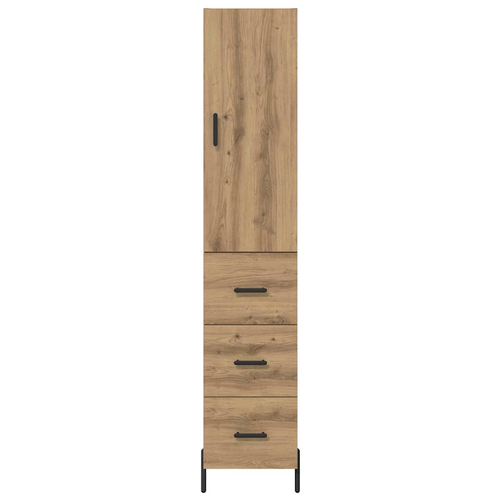 Highboard Artisan Egetræ 34,5 x 34 x 180 cm Konstrueret træ
