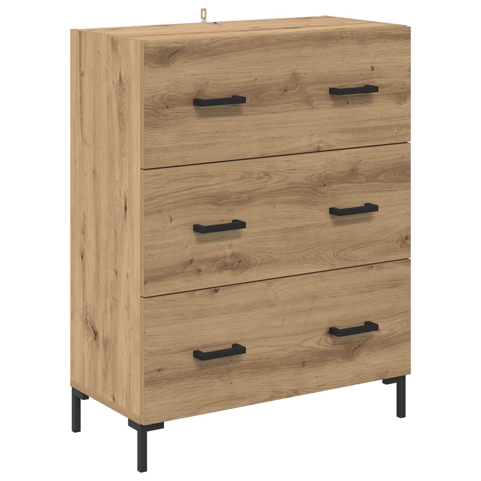 Highboard Artisan Egetræ 69,5 x 34 x 180 cm Konstrueret træ