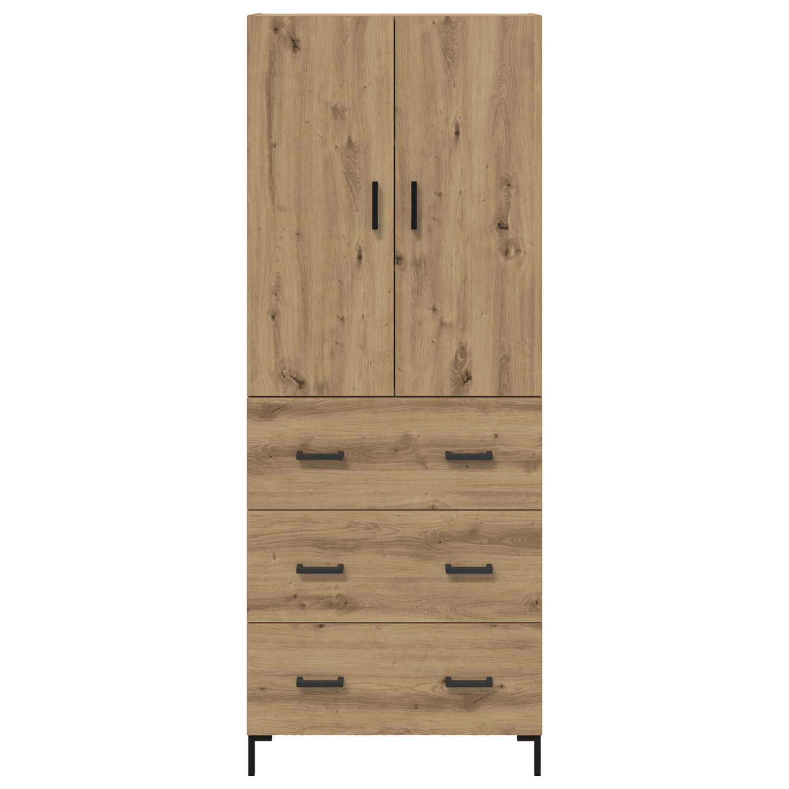 Highboard Artisan Egetræ 69,5 x 34 x 180 cm Konstrueret træ