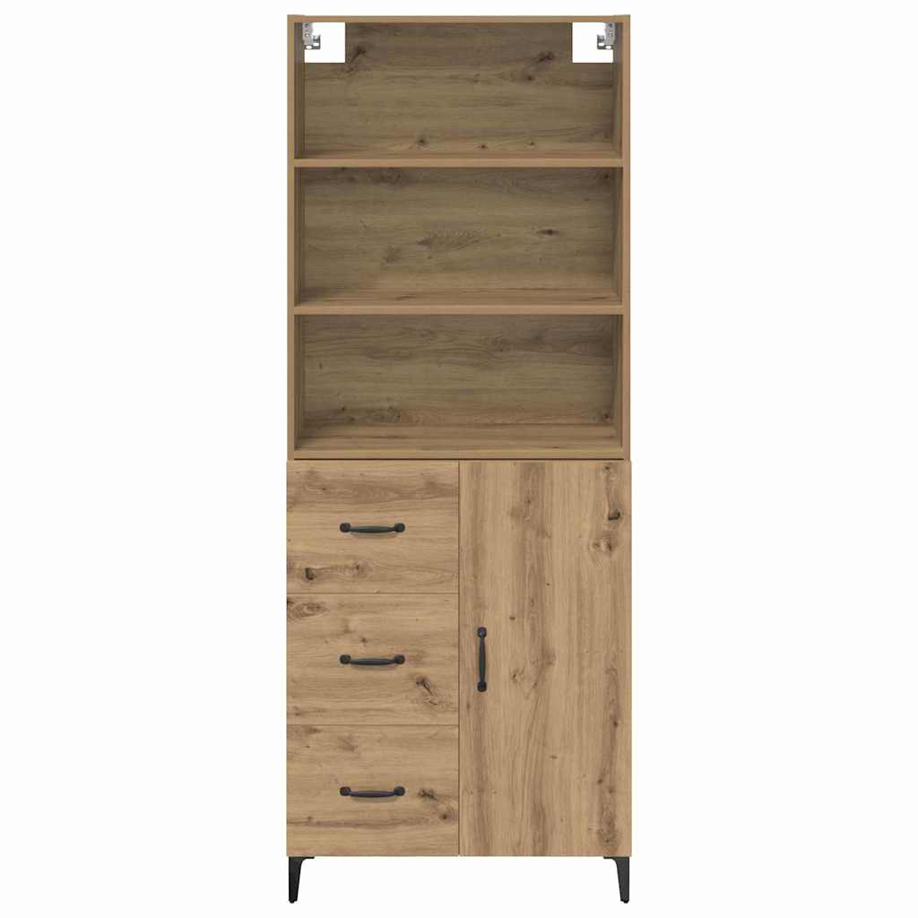 Highboard Artisan Egetræ 69,5 x 34 x 180 cm Konstrueret træ