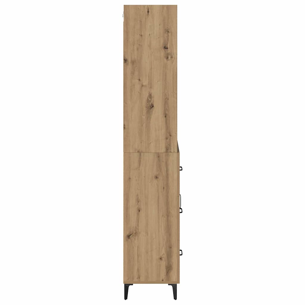 Highboard Artisan Egetræ 69,5 x 34 x 180 cm Konstrueret træ