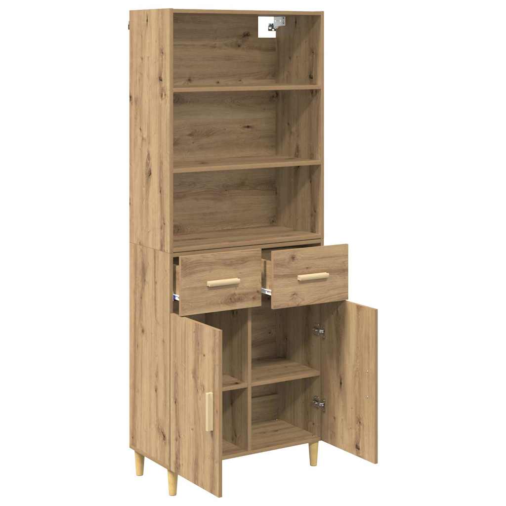 Highboard Artisan Egetræ 69,5 x 32,5 x 180 cm Konstrueret træ
