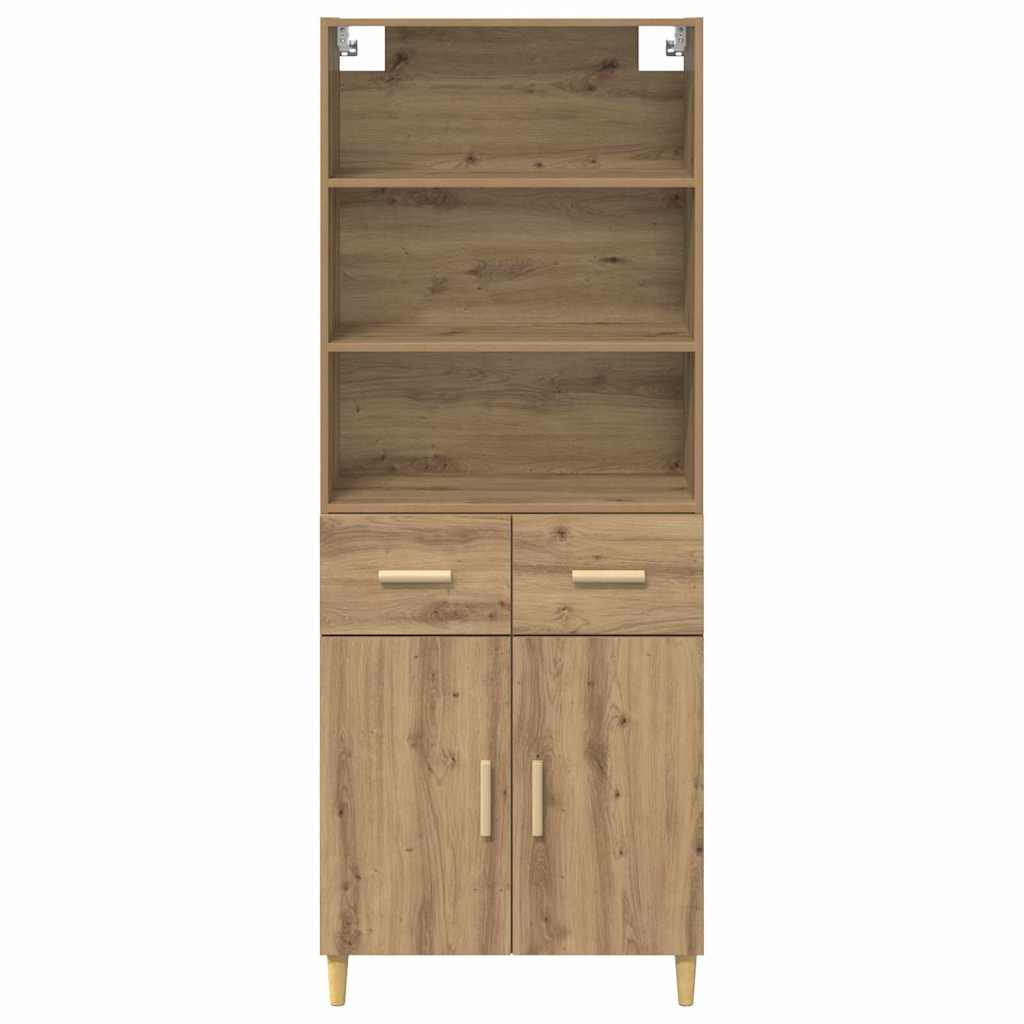 Highboard Artisan Egetræ 69,5 x 32,5 x 180 cm Konstrueret træ