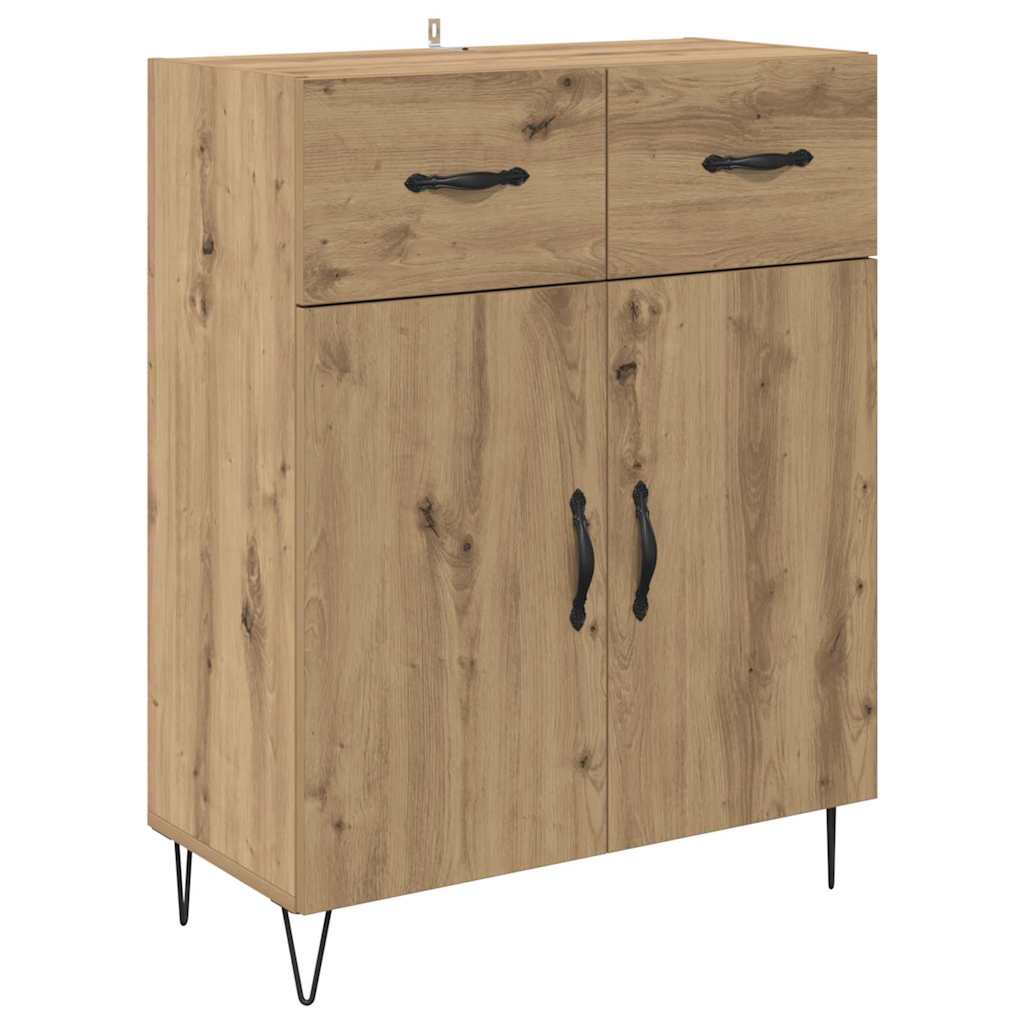 Highboard Artisan Egetræ 69,5 x 34 x 180 cm Konstrueret træ