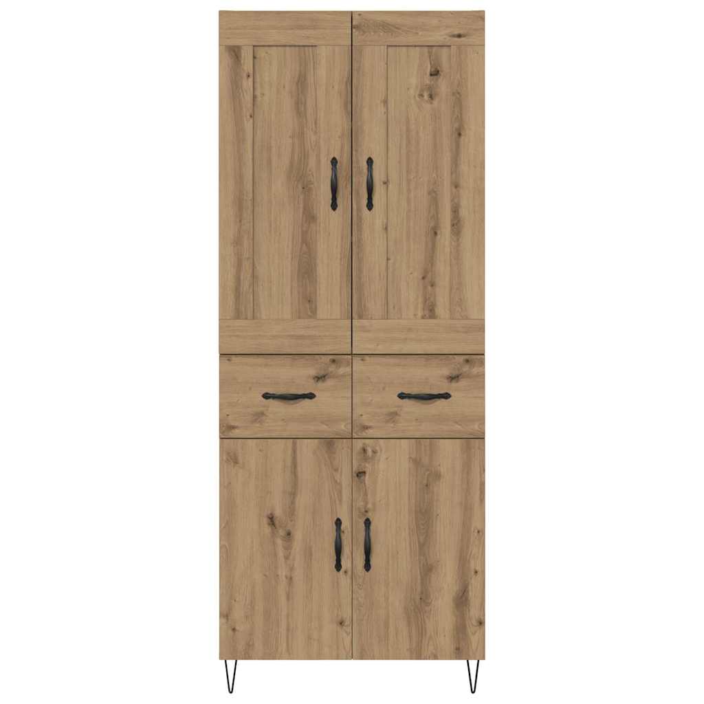 Highboard Artisan Egetræ 69,5 x 34 x 180 cm Konstrueret træ