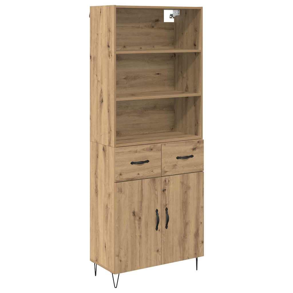 Highboard Artisan Egetræ 69,5 x 34 x 180 cm Konstrueret træ