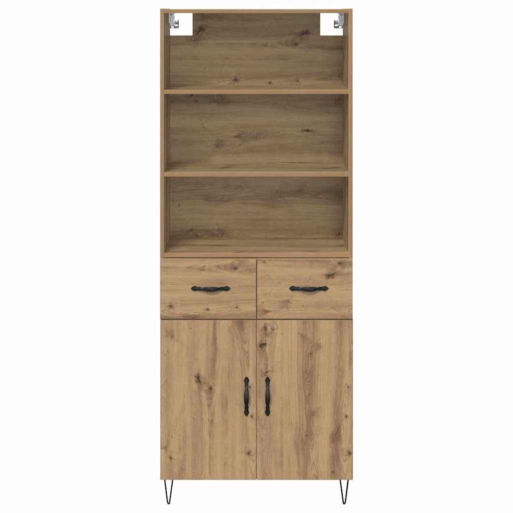 Highboard Artisan Egetræ 69,5 x 34 x 180 cm Konstrueret træ