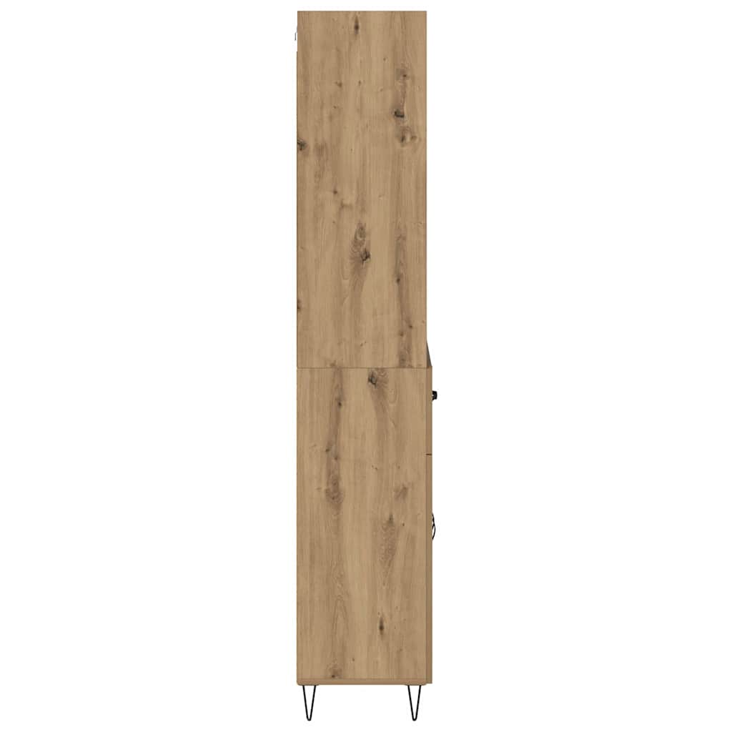 Highboard Artisan Egetræ 69,5 x 34 x 180 cm Konstrueret træ