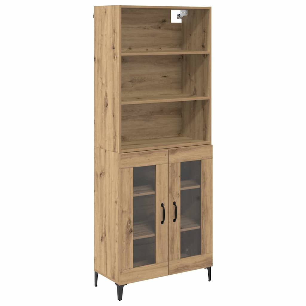 Highboard Artisan Egetræ 69,5 x 34 x 180 cm Konstrueret træ