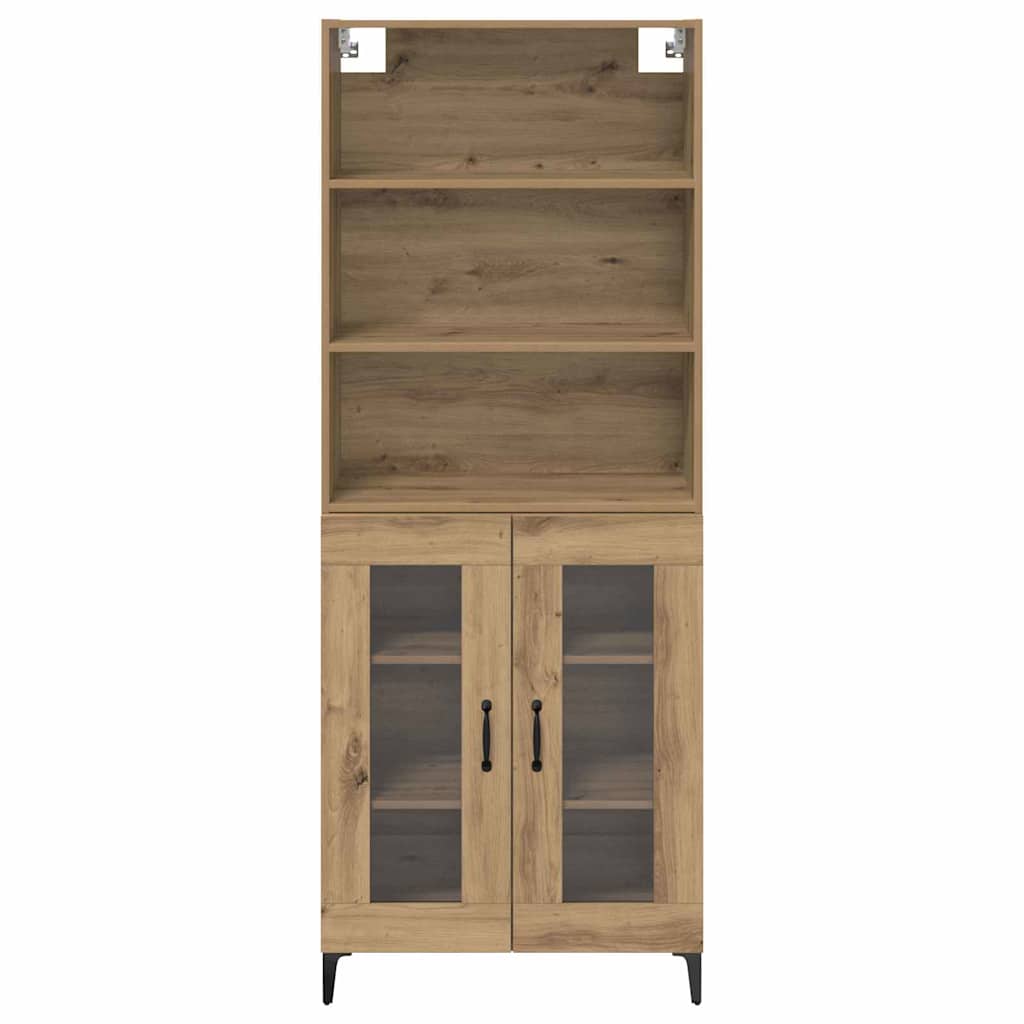 Highboard Artisan Egetræ 69,5 x 34 x 180 cm Konstrueret træ