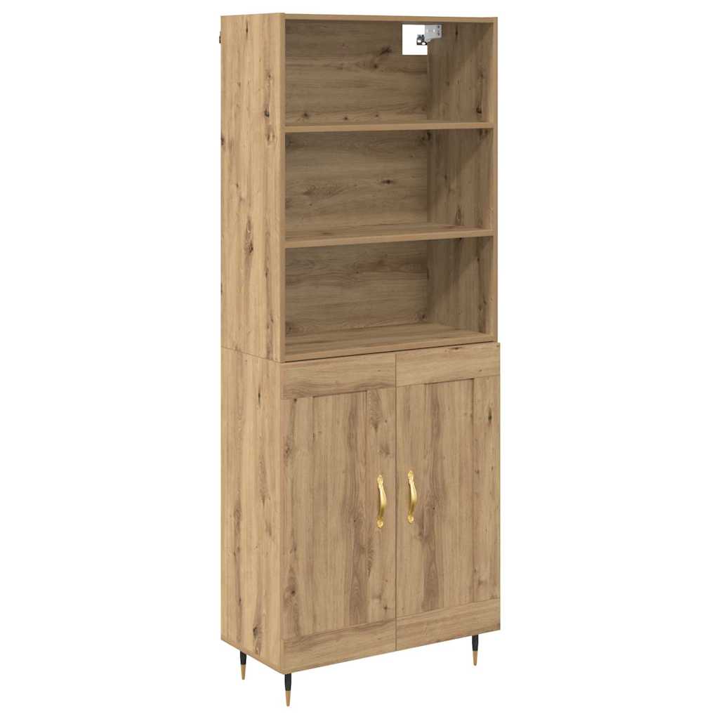 Highboard Artisan Egetræ 69,5 x 34 x 180 cm Konstrueret træ