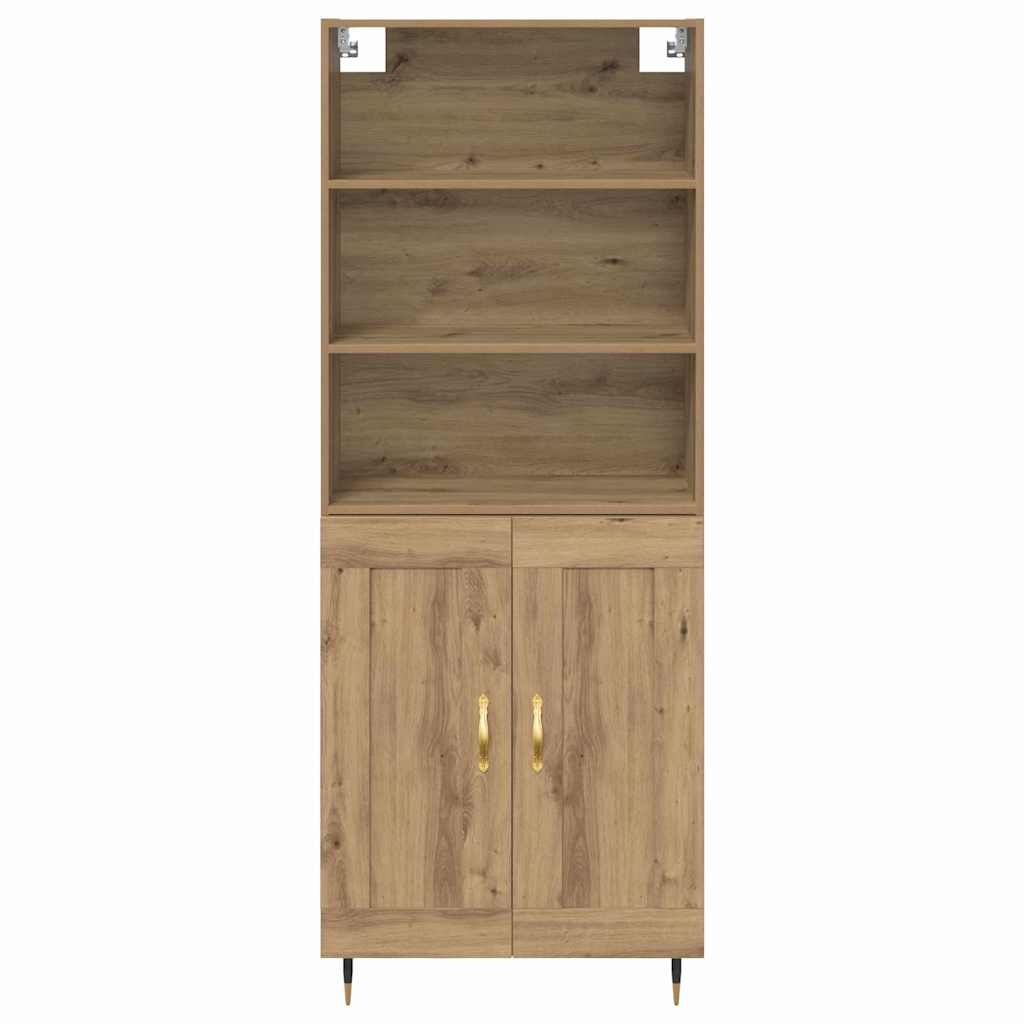 Highboard Artisan Egetræ 69,5 x 34 x 180 cm Konstrueret træ