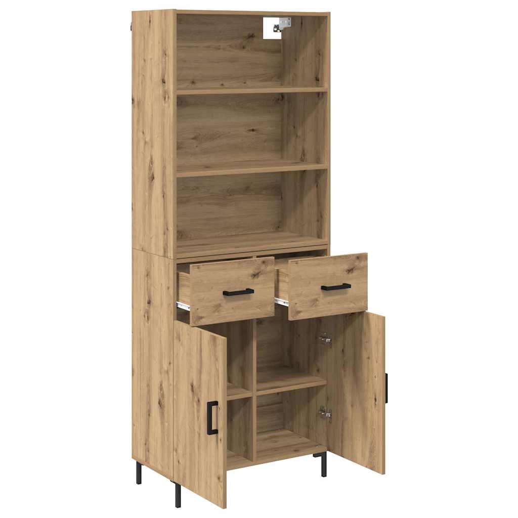 Highboard Artisan Egetræ 69,5 x 34 x 180 cm Konstrueret træ