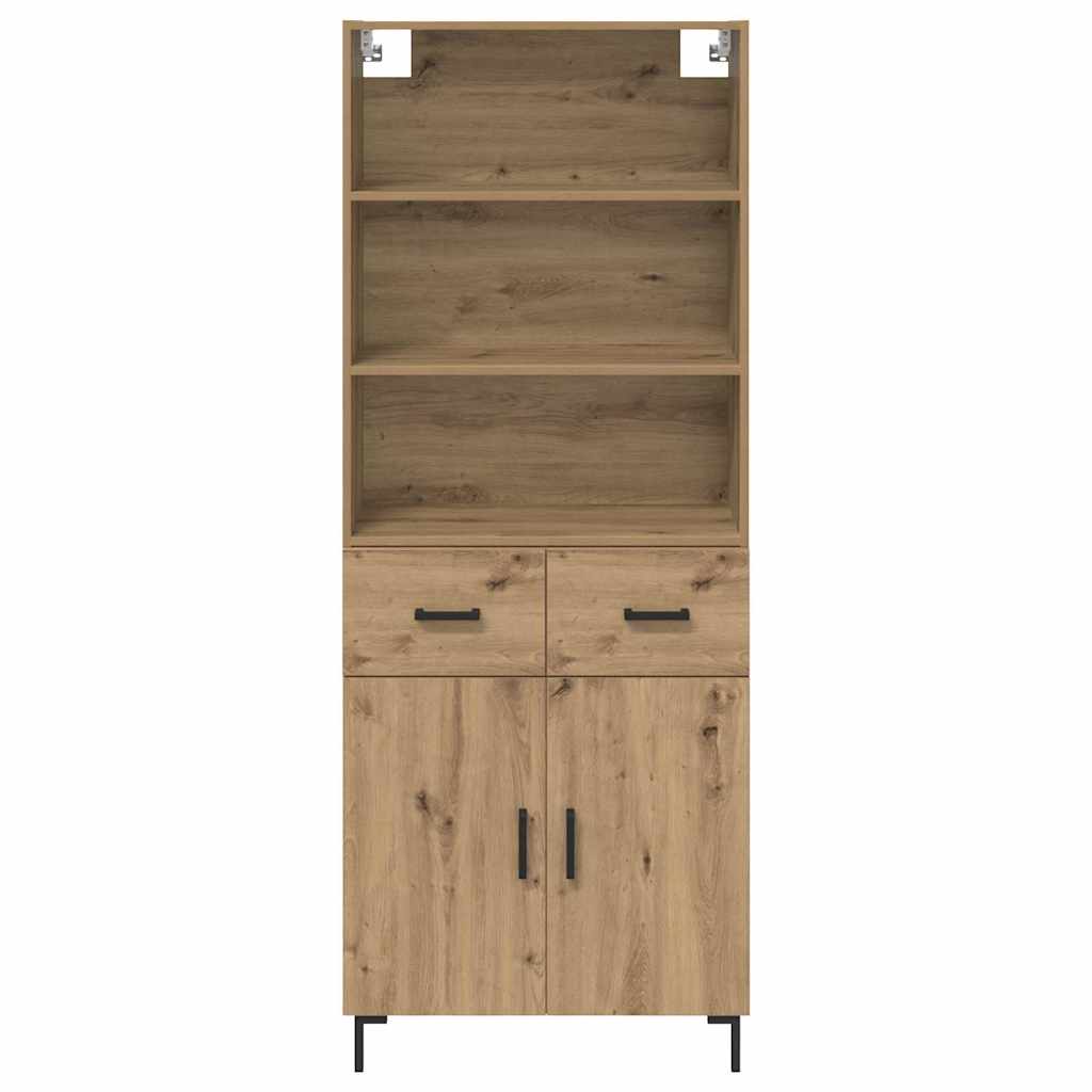 Highboard Artisan Egetræ 69,5 x 34 x 180 cm Konstrueret træ