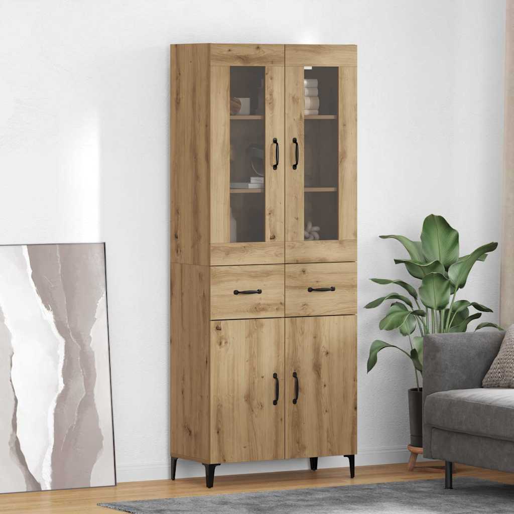 Highboard Artisan Egetræ 69,5 x 34 x 180 cm Konstrueret træ