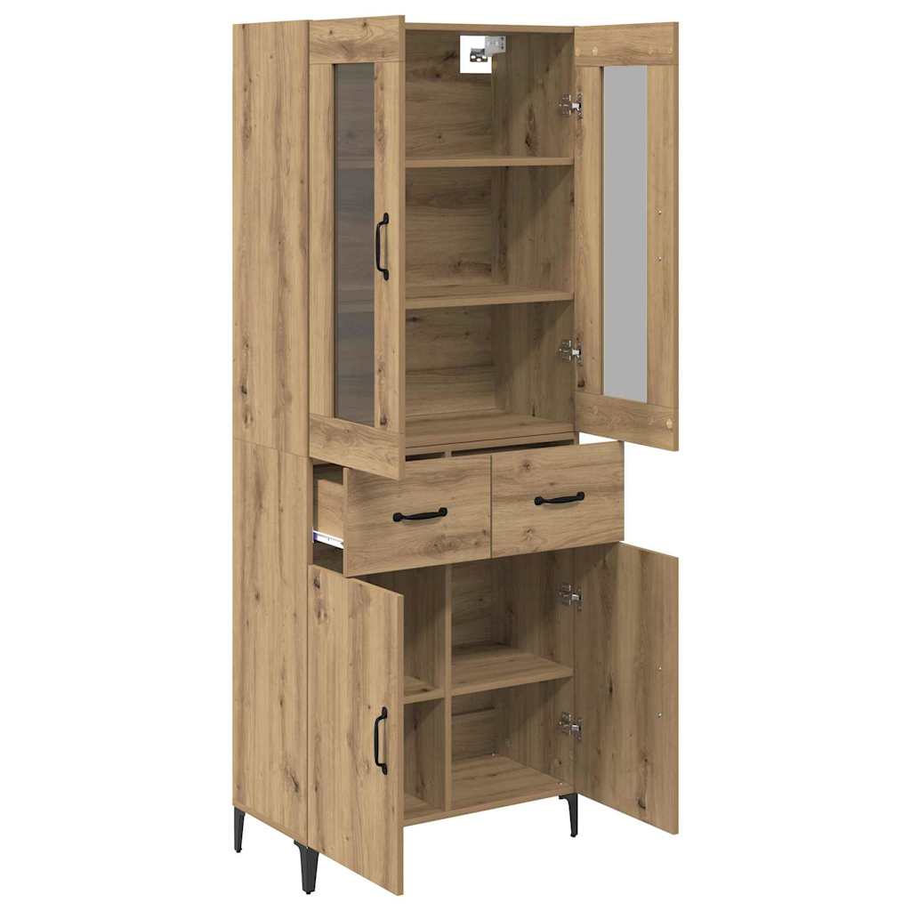 Highboard Artisan Egetræ 69,5 x 34 x 180 cm Konstrueret træ