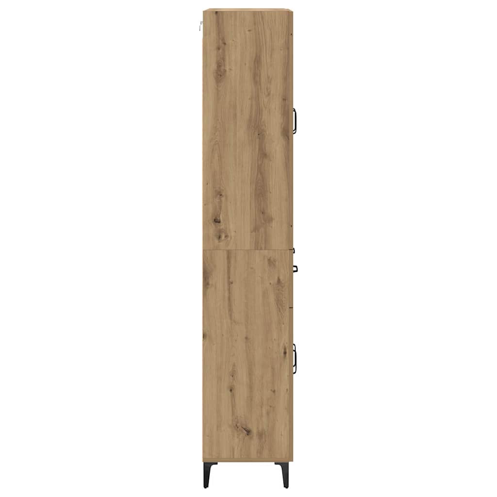 Highboard Artisan Egetræ 69,5 x 34 x 180 cm Konstrueret træ