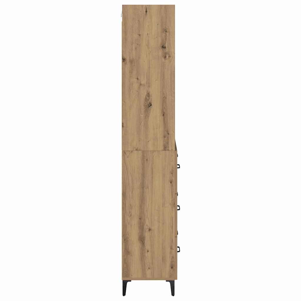 Highboard Artisan Egetræ 69,5 x 34 x 180 cm Konstrueret træ