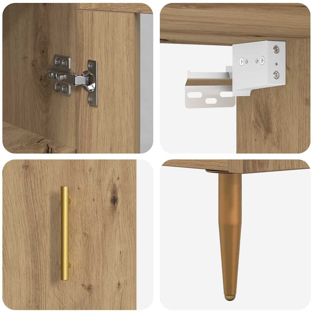 Highboard 2 pcs Artisan Egetræ Glas