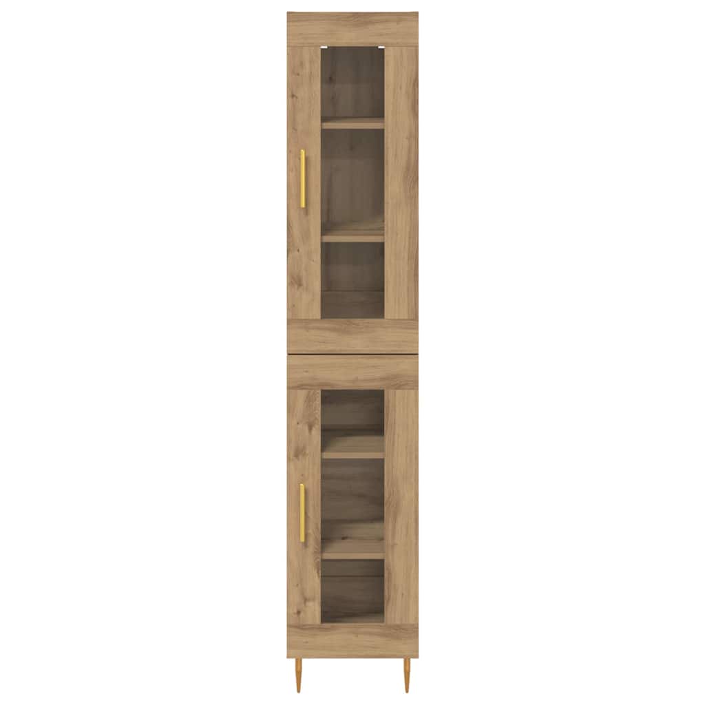 Highboard 2 pcs Artisan Egetræ Glas