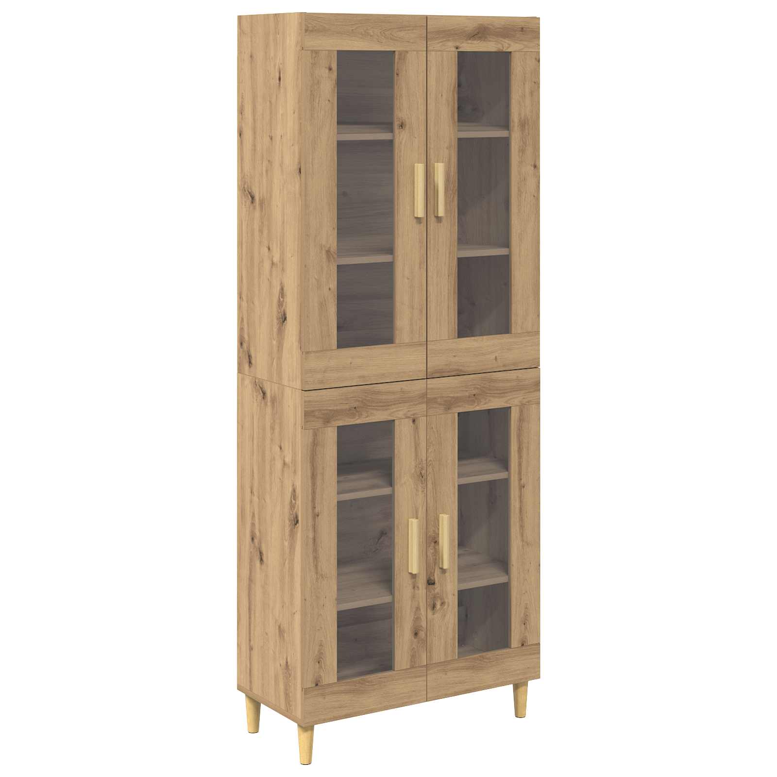 Highboard Artisan Egetræ 69,5 x 34 x 180 cm Konstrueret træ