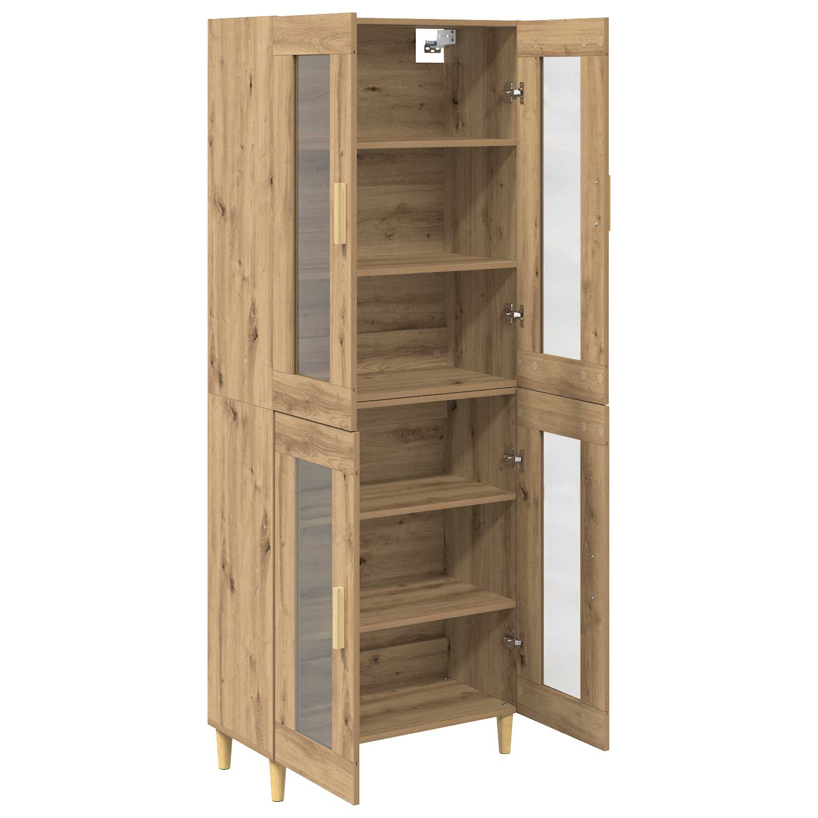 Highboard Artisan Egetræ 69,5 x 34 x 180 cm Konstrueret træ