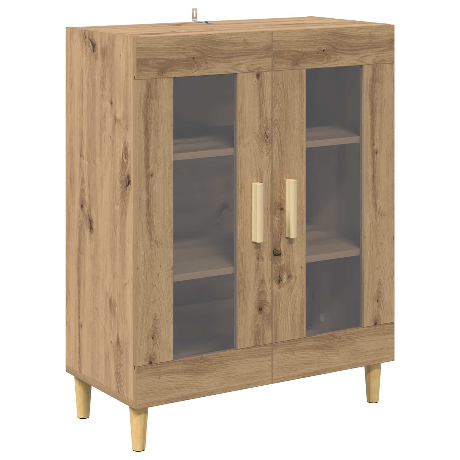 Highboard Artisan Egetræ 69,5 x 34 x 180 cm Konstrueret træ