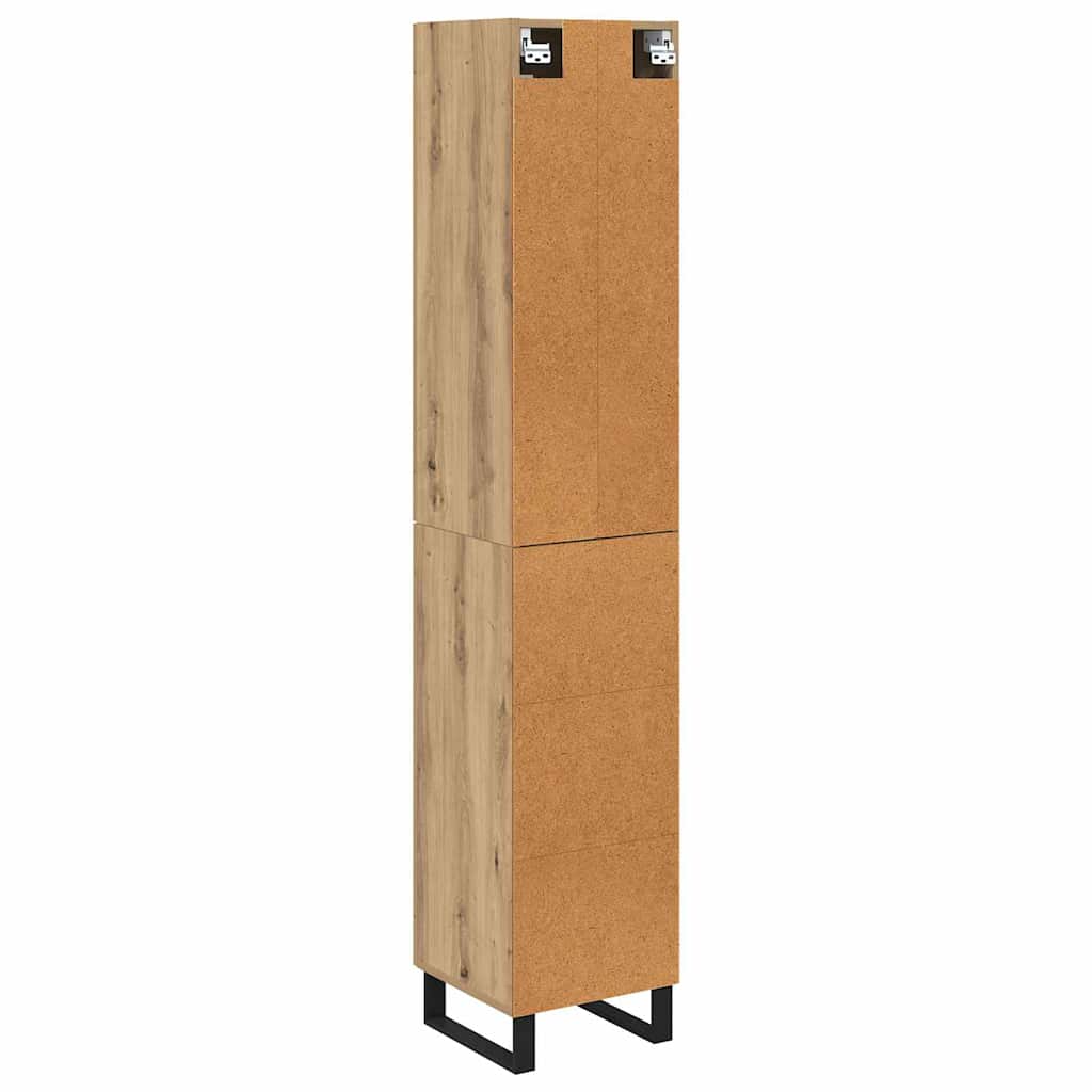 Highboard Artisan Egetræ 69,5 x 34 x 180 cm Konstrueret træ
