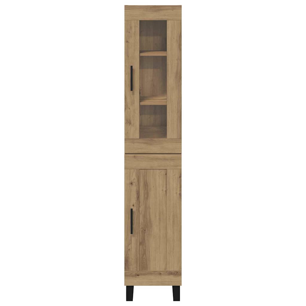 Highboard Artisan Egetræ 69,5 x 34 x 180 cm Konstrueret træ