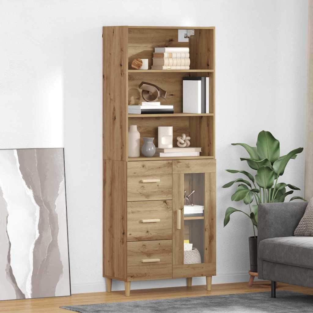 Highboard Artisan Egetræ 69,5 x 32,5 x 180 cm Konstrueret træ