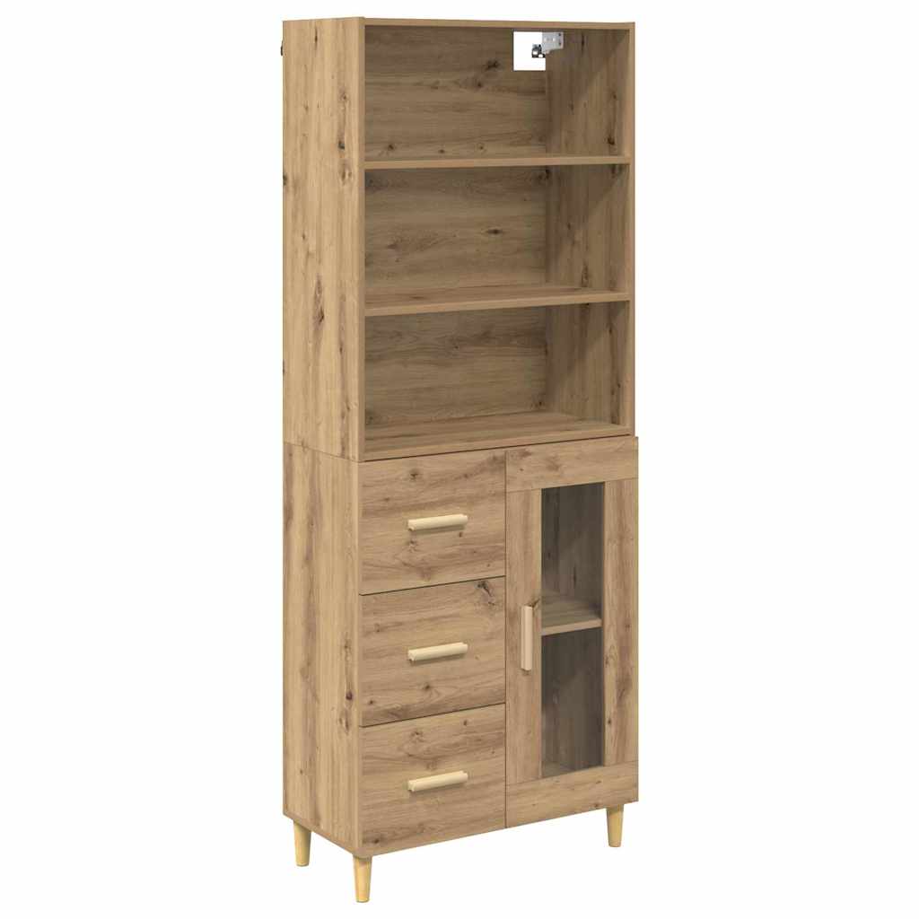 Highboard Artisan Egetræ 69,5 x 32,5 x 180 cm Konstrueret træ