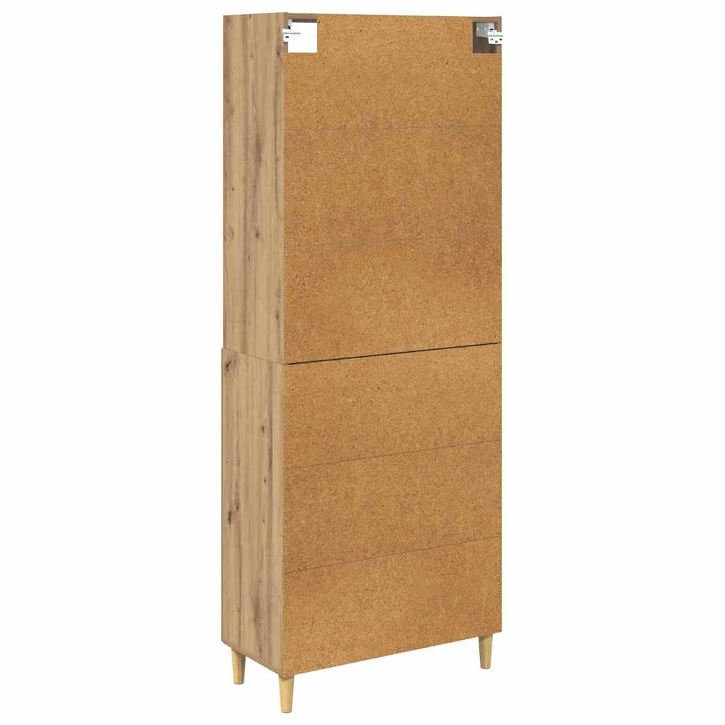 Highboard Artisan Egetræ 69,5 x 32,5 x 180 cm Konstrueret træ
