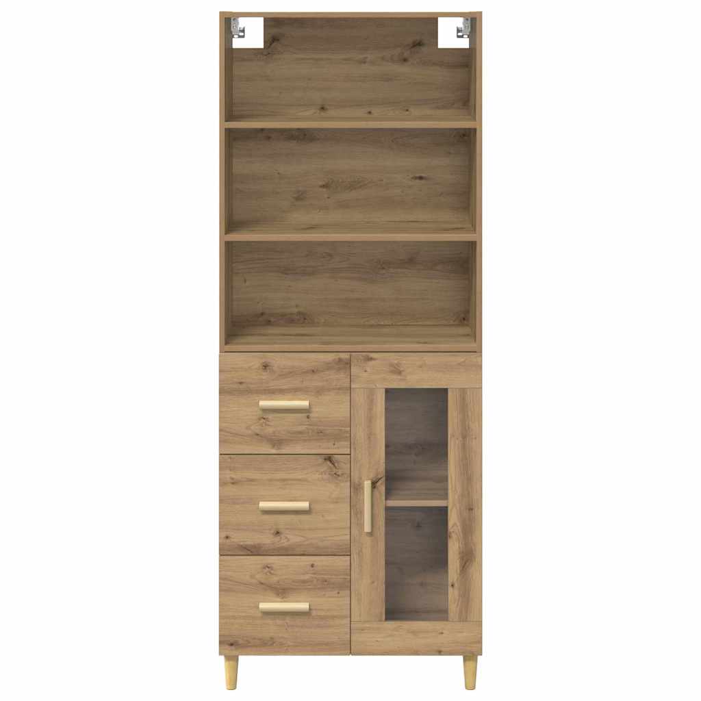 Highboard Artisan Egetræ 69,5 x 32,5 x 180 cm Konstrueret træ