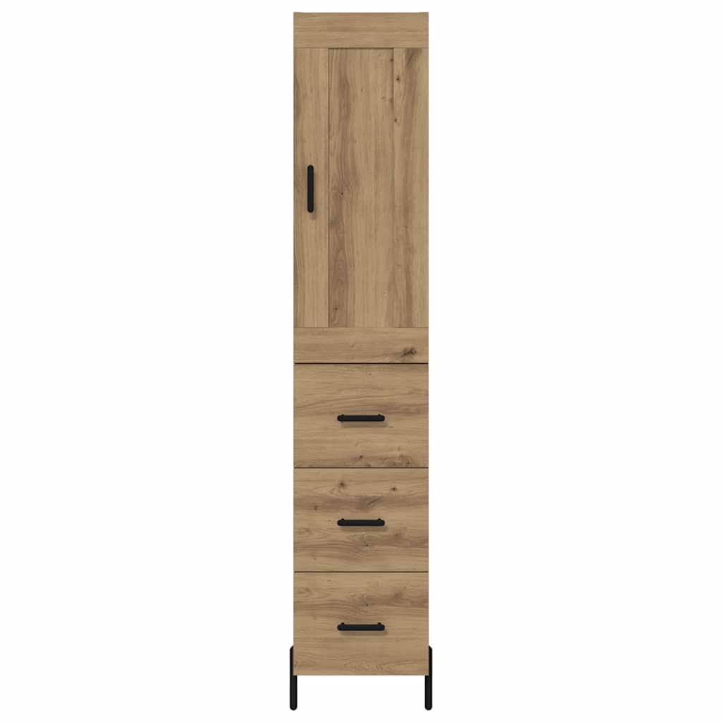 Highboard Artisan Egetræ 34,5 x 34 x 180 cm Konstrueret træ