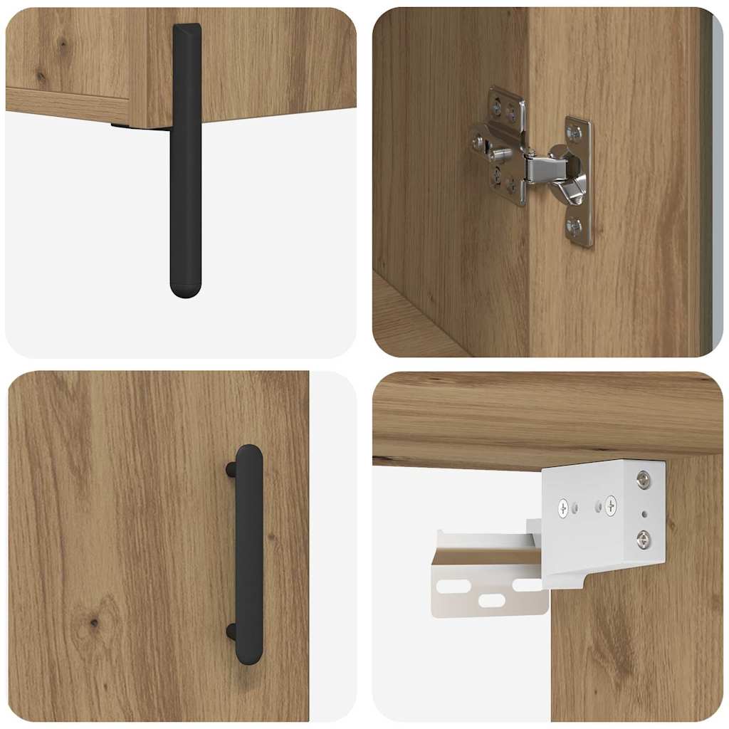 Highboard Artisan Egetræ 69,5 x 34 x 180 cm Konstrueret træ